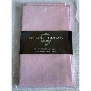 NEW BLACK BROWN Mens Light Pink Pre Folded Pocket Square